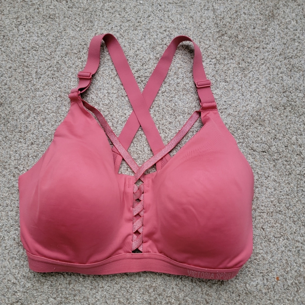 Victorias secret sport size 34DD pink sparkles bra